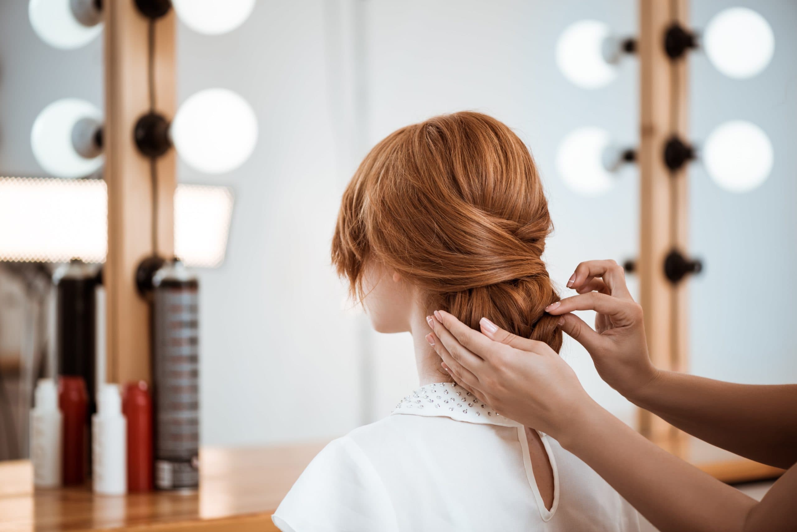 Styling at Green Apple Salon